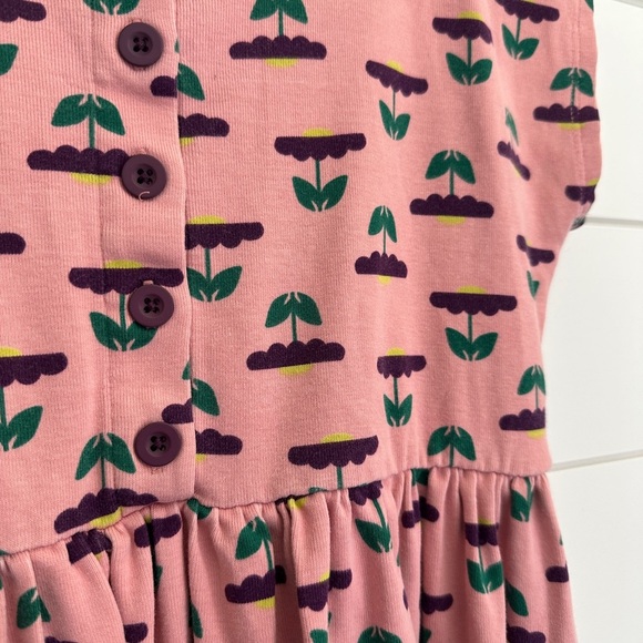 Hanna Andersson 140 Girls 10 Dress Short Sleeve Pink Beach Vacation Tropical - Picture 2 of 4